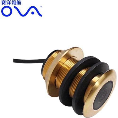10Pin Connector 50&200KHz Bronze Fish Finder Echo Sounder Transducer