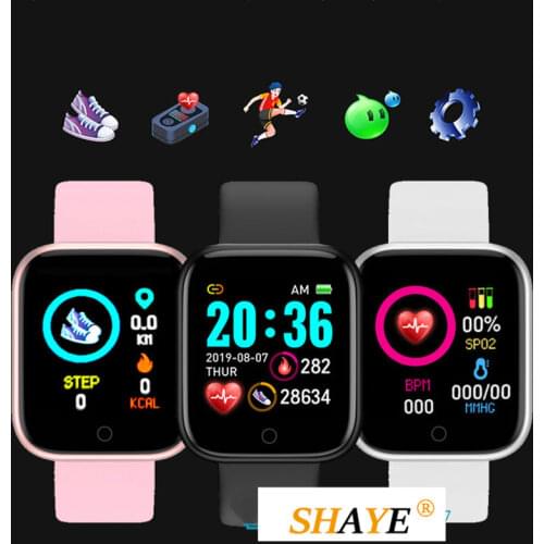 2020 Fashion Smart Digital Watch Women Men with Y68 D20 Bluetooth Call Reminder Remote Camera Sport Wristwatch For Apple Android