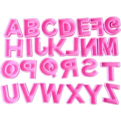 26 Big Capital Letter Concrete Silicone Cake Fondant Mold Cement Letter Decorative Chocolate Mold m220