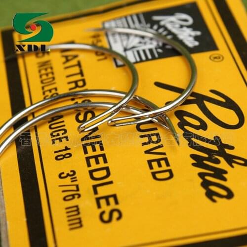 3"/76MM DY1.28MM 2"/51MM DY1.18MM Soft Steel Mattress Rathna Curved Mattress Needles Sewing Hand Needles -MOOOONSTAR INDIA