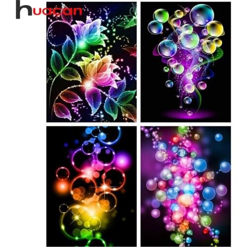 Huacan Diamond Embroidery Set Rose Flowers 5D Diamond Painting Mosaic Abstract Rhinestones Pictures Decoration For Home