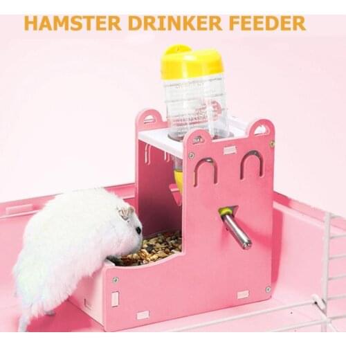 Hamster Automatic Water Fountain Drinker Food Feeder For Hamster Cute Mini Water Feeder Food Bowl Pet Supplies