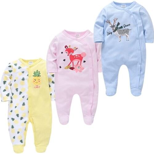 Free shipping ropa de bebe Girls Pyjamas Rompers Infant Baby Clothes Long Sleeve pajamas Toddler Jumpsuits Baby Boy overalls