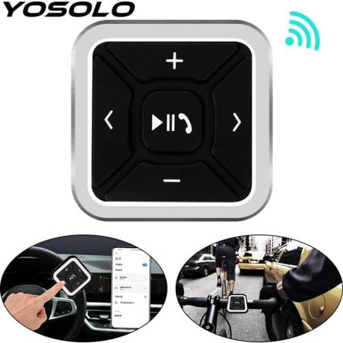 Wireless Bluetooth for Android IOS Smartphone Control for Media MP3 Music Play Car Styling Steering Wheel Remote Control