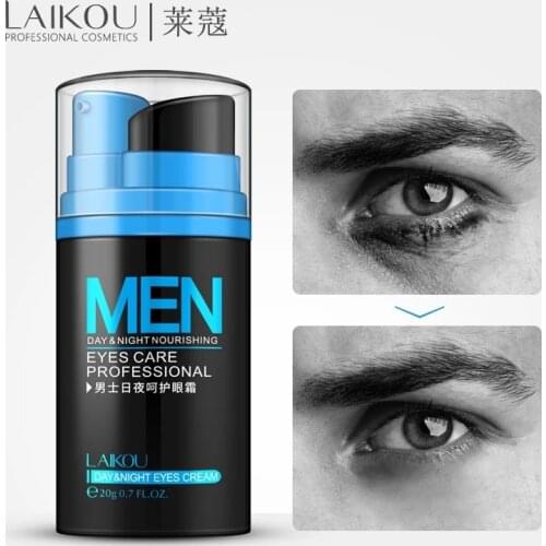 LAIKOU Day and Night Men Eye Cream Anti-wrinkle Firming Black Eye Anti Puffiness Removing Dark Circle Eye Bags Eye Skin Care