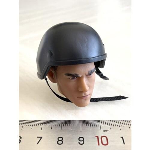 Action Figure SWAT Bulletproof Helmet 1:6 Soldier Black U.s. Army Helmet Model 12 Inch Toy Dolls Accessories