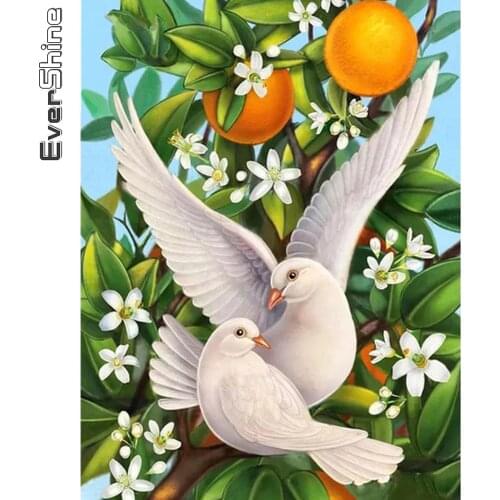 Evershine Animal Diamond Painting New Arrival Diamond Embroidery Pigeon Rhinestones Crafts Mosaic Full Square Drill Home Decor