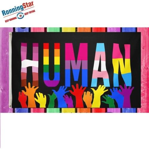3'x5' Human Pride Flag, LGBTQ Pride Flag