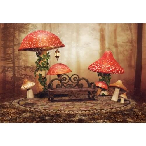 BEIPOTO Dream forest backdrop mushroom photography Background Photo studio props child baby shower photobooth shoot