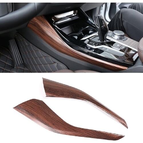 Oak Wood Grain ABS Center Console Side Decoration Strips Trim Interior Car Accessories for BMW-X3 G01 2019 2020