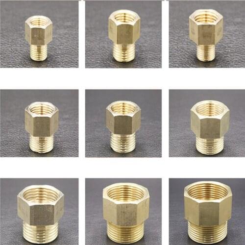 1/8" 1/4" 3/8" 1/2" Male to Female Thread Brass Pipe Connectors Brass Coupler Adapter