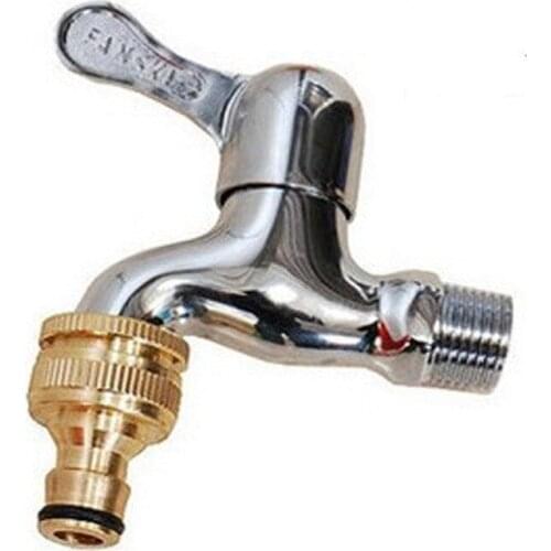 1pc 3/4 Inch Brass Threaded Garden Hose Water Sprayer Tap Fittings Pipe Quick Garden Water Connector Brass Tap Adaptor
