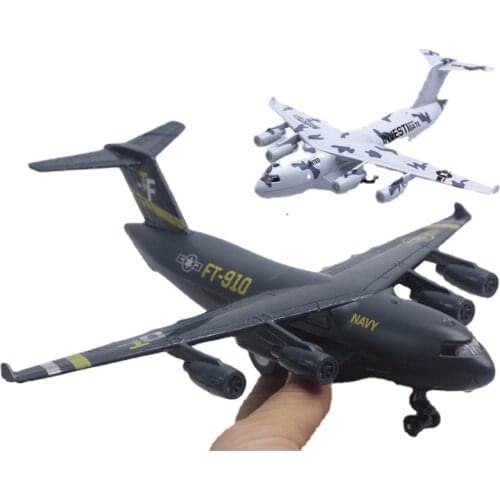 Die-cast pull back Plane 22cm airplane model C-17 transport aircraft Airbus car model with light and music hot toys