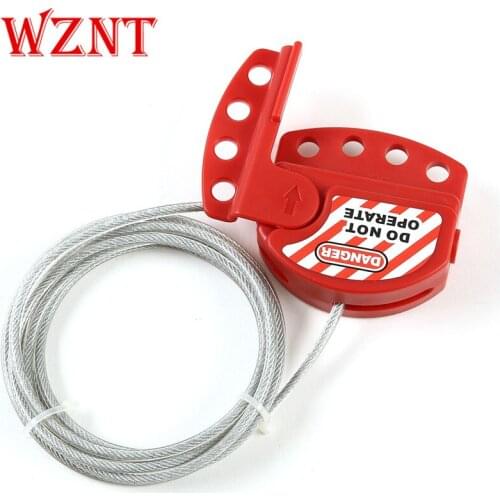 4mm 6mm Multipurpose red cable lockout 2 meters for adjustable PVC cable Lockouts & Tagout Certificate Of Compliance Adjustable