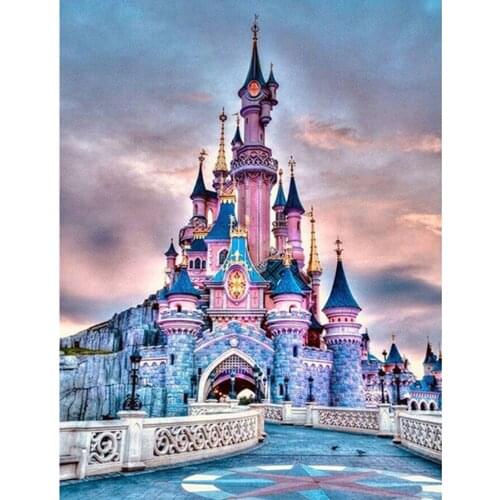 Full Diy 5d Diamond Painting Cross Stitch Kits Disney Castle Diamond Mosaic Diamond Embroidery Home Decor