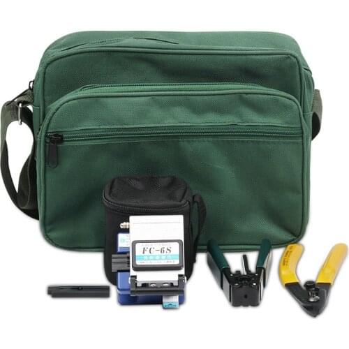 6 pcs Fiber Optic FTTH Tool Kit with FC-6S Fiber Cleaver with Wire stripper with CFS 2 Miller Pilers cold junction tool sets