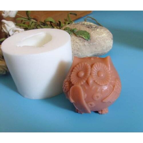 New Arrival Silicone Mold Owl Shape Handmade Soap Mold Moulds PRZY 001 for Cake Decorations Aroma Stone Fondant Silicon