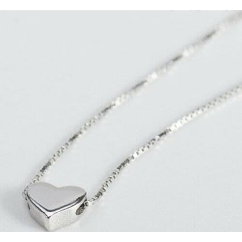 Heart Shaped Pendant Necklace Love Heart Charm Metal Locket Necklace Women Men Fashion Memorial Jewelry