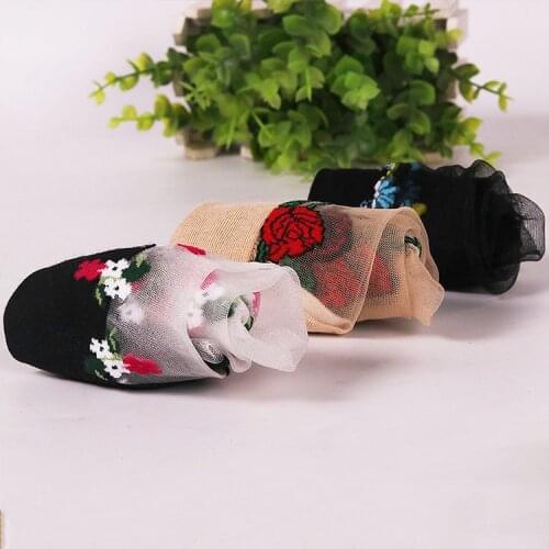 Sexy fishnet Women Lace Ruffle Soft Comfy Sheer Silk Elastic Mesh Knit Frill Trim Transparent Ankle funny socks 1pair=2pcs 3212