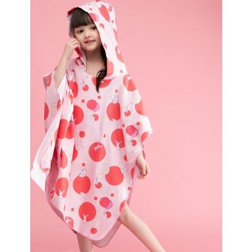 Julysand Boys and Girls Beach Towel with Hat Children Hooded Bath Towel Cartoon