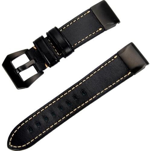 Wtitech Replacement Strap quick fit Cowhide Leather Watch Band for Fenix 5S/ 5S PLUS