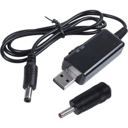 USB Boost Cable 5V Step Up to 9V 12V Adjustable Voltage Converter 1A Step-up Volt Transformer DC Power Regulator with Switch and