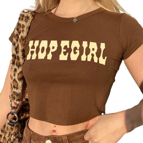 Women Fashion Short Sleeve Letter Print T-shirt Stylish Tops for Shopping Daily Wear