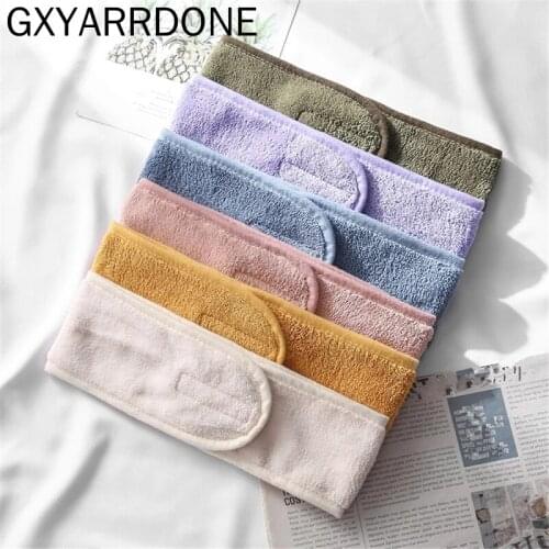 2021 Women Wide Hairband Adjustable Soft Toweling Hair Accessories Yoga SPA Bath Shower Makeup Wash Face Cosmetic Headband