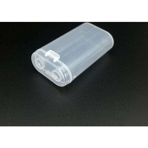 2Pcs 2X18650 Plastic Battery Box Two Sections 18650 Transparent Storage Box PP Strong Hard Holder Case