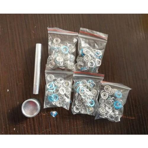 50 Sets 9.5mm Blue Color Copper Prong Snap Buttons Combined Fastener & Hand press tool For Prong Snaps Buttons Kit