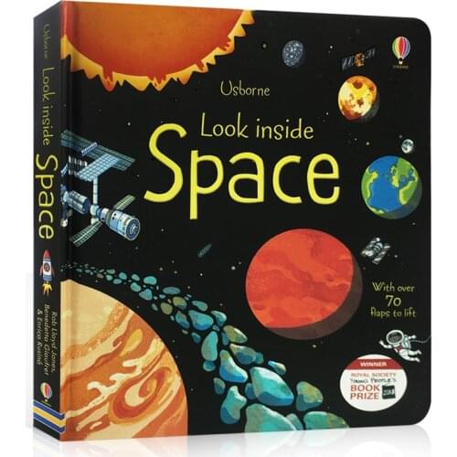 Britain English 3D Look inside Space picture book Education kids child with over 70 flaps to lift hard cover