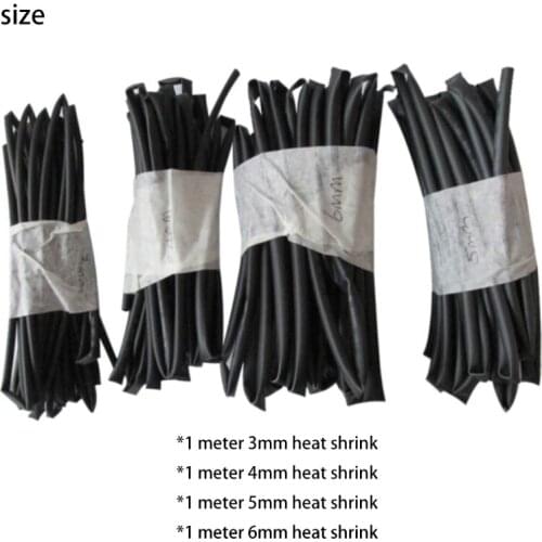 Black Polyolefin Shrinking Assorted Heat Shrink Tube Wire Cable Insulated Sleeving heat shrink tubing