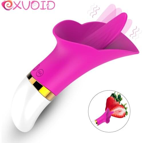 EXVOID 12 Frequency Sucking Vibrator Oral Licking Tongue Vibrator Female Masturbator G-spot Massager Sex Toys for Women