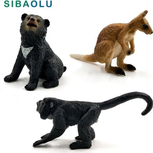 Simulation Little Bear Kangaroo Monkey Animal model figurine home decor miniature fairy garden decoration accessories gift toys