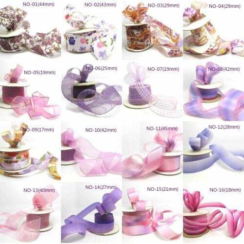 Floral Printed Ribbon|Double Sided|Stripy|Grosgrain|Satin|Chiffon|Organza|Craft Hair Supplies Bow Embellishment