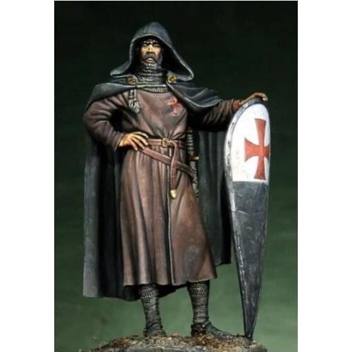 New Unassembled 1:24 75mm Resin Figure Model Kit crusader officer (1 FIGURE) Figures Resin Kit DIY Toys Unpainted kits