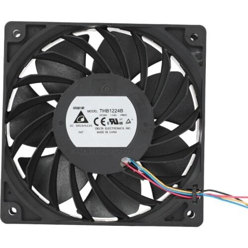 New THB1224B-PM00 DC 24V 1.14A 12025 Delta 12cm 120mm 120X120X25mm Server Cooling Fan