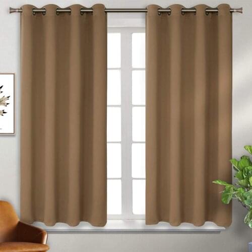 Many Colors Solid Blackout Curtain To Select,Thermal Insulated Room Darkening Bedroom Curtains