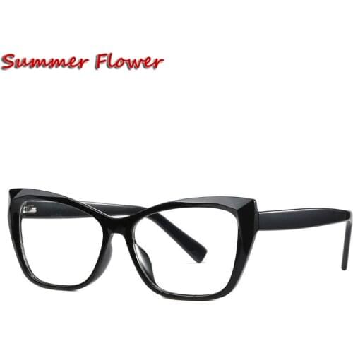 Prescription Glasses Frame Women Cat Eye Trend Acetate Eyewear Optical Glasses for Recipe Lenses