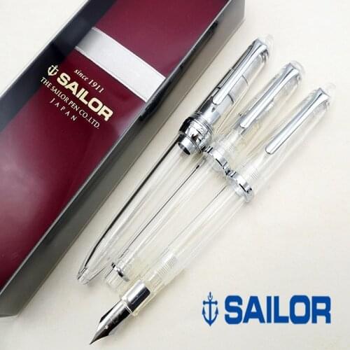 Original SAILOR Fountain Pen Transparent Demonstration Stainless Steel Nib Stationery for School Pens Office