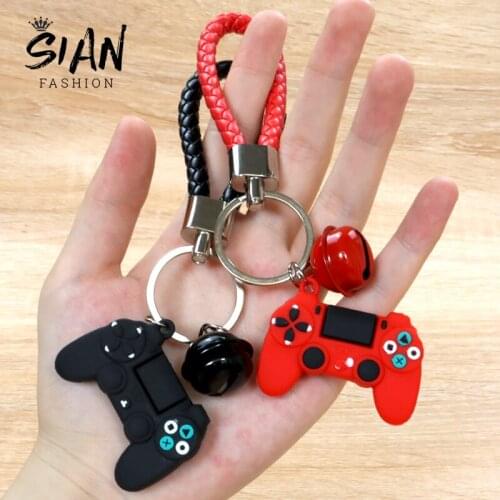 Personalized Video Game Handle Keychain PVC Simulation Joystick Machine Keyring Bag Pendant Men Car Trinket For Good Friend Gift