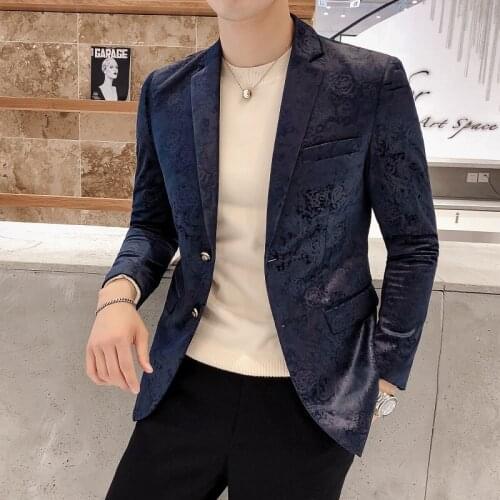 Elegent Business Men Blazer Slim Fit Casual Party Banquet Jacket Double Buttons Fashion Groom Wedding Suit Singer Show Coat