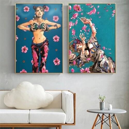 Charm Dance Flower Girl Anime Posters And Prints Living Room Mural Pictures On Wall Art Cartoon Canvas Painting Decor Posters