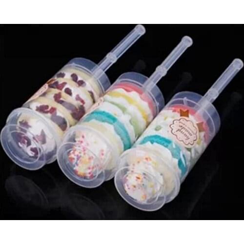 Push Up Pop Containers New Plastic Push Up Pop Cake Containers Lids Shooters Wedding Birthday Party Decorations LX6521