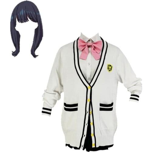 Shanghai Story Anime Cosplay Costume Takarada Rikka School Uniform Women Sweater Outfits Accessories Custom Made