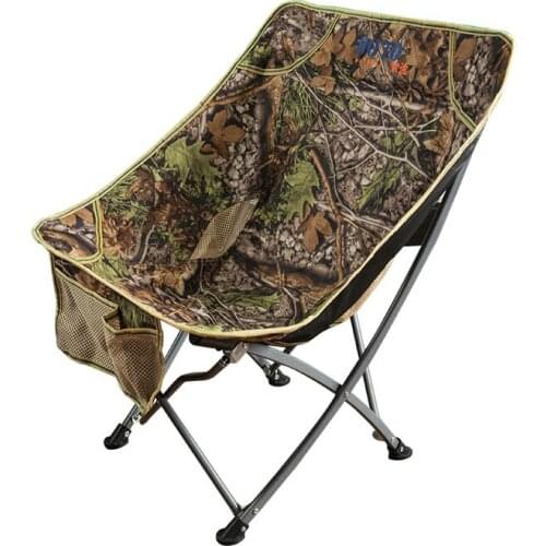 Outdoor portable folding chair back fishing chair stool picnic barbecue beach lunch break Moon chair