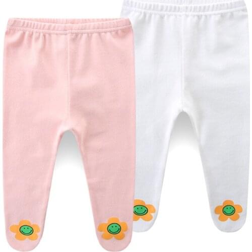 Spring Autumn Baby Girls Cute Printing Solid Color Legging