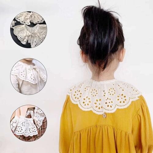 YOMDID Fake Collar For Skirt Lace Collar Hollow Lace DIY Decoration Fabric Neckline For Child Blouse Clothing Sewing Accessories