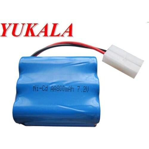 YUKALA 7.2V 800mAh Ni-CD AA battery for R/C Truck/ R/C car/ hengtai HT3827 HT2879 HT3832 RC boat /RC tank 7.2 v 800 mah