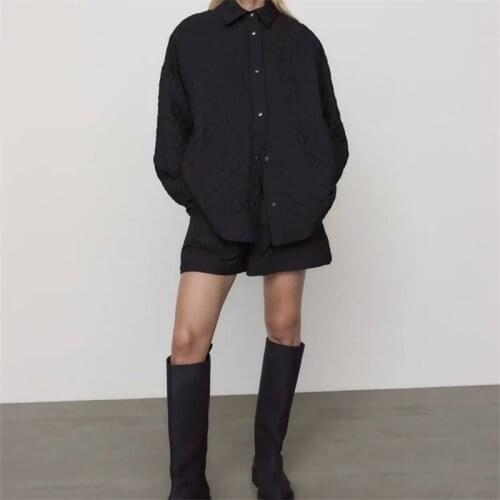 ZXQJ Women 2021 Fashion Modern Plaid Loose Profile Cotton Shirt Jacket VintageLong-sleeve Female Outerwear Chic Tops